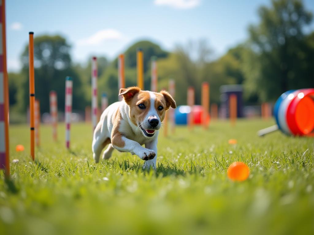 Dog agility training course